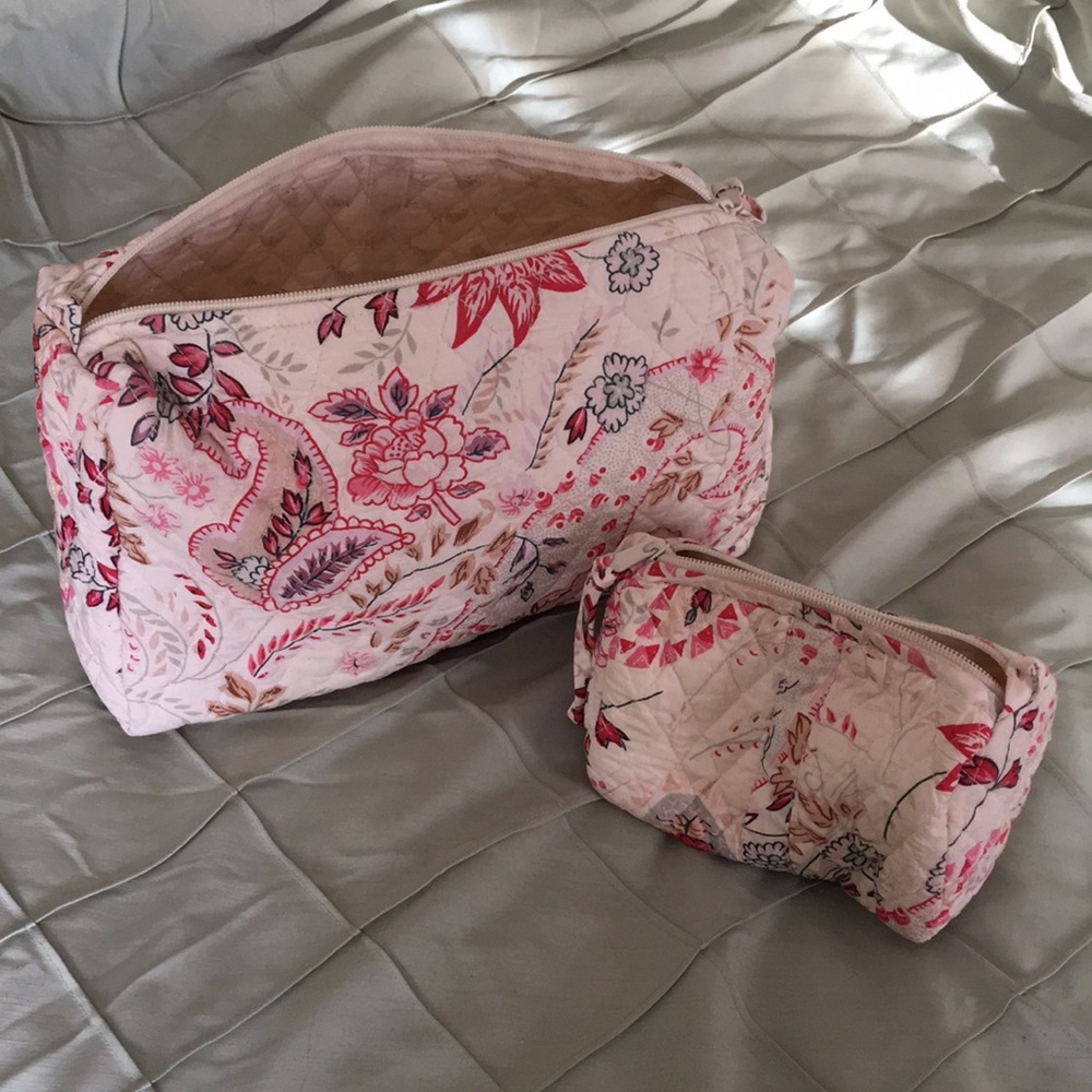 Set of two Pottery Barn makeup bags